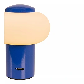 GUSTAV Rechargeable table lamp Ø8 cm LED dim 1x0.8W 2700K Blue (Lucide)