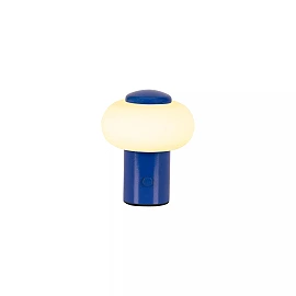 GUSTAV Rechargeable table lamp Ø8 cm LED dim 1x0.8W 2700K Blue (Lucide)