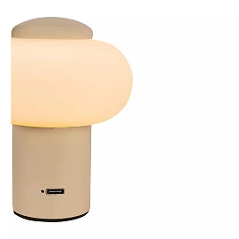 GUSTAV Rechargeable table lamp Ø8 cm LED dim 1x0.8W 2700K Cream (Lucide)