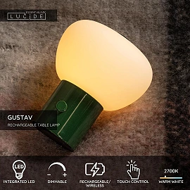 GUSTAV portable table lamp LED 0.8W 2700K Green (Lucide)