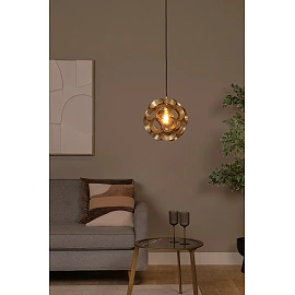 HANNELORE pendant light Ø 30 cm 1xE27 matt gold / brass (Lucide)