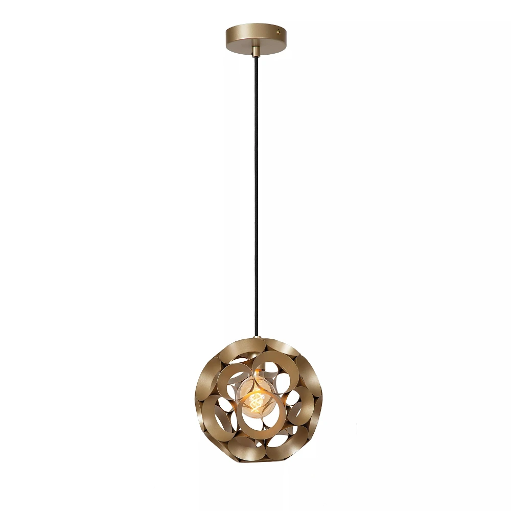 HANNELORE pendant light Ø 30 cm 1xE27 matt gold / brass (Lucide)
