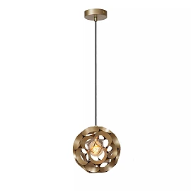 HANNELORE pendant light Ø 30 cm 1xE27 matt gold / brass (Lucide)