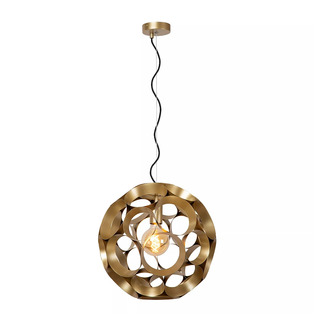 HANNELORE pendant light Ø 40 cm 1xE27 matt gold / brass (Lucide)