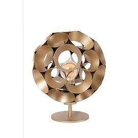 HANNELORE table lamp Ø 25 cm 1xE27 matt gold / brass (Lucide)