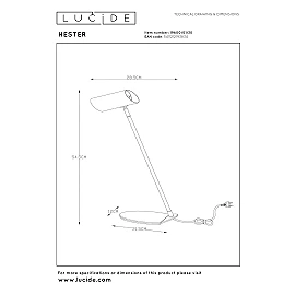 HESTER desk lamp GU10 anthracite (Lucide)