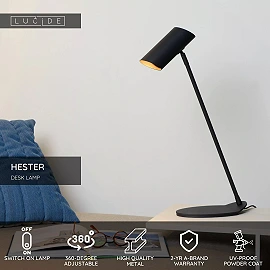 HESTER desk lamp GU10 anthracite (Lucide)