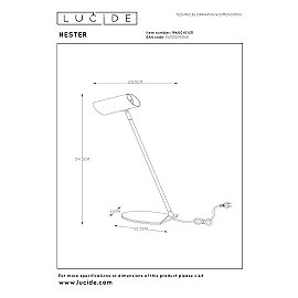 HESTER desk lamp GU10 white (Lucide)
