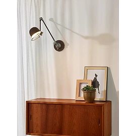 HONORE wall light 1xE14 25 W rust brown (Lucide)