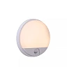 HUPS IR round outdoor wall light with PIR motion and day/night sensors, integrated LED, 10 W, 950 lm, 3000 K, white (Lucide)