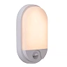 HUPS IR outdoor wall light with PIR motion and day/night sensors, integrated LED, 10 W, 950 lm, 3000 K, white (Lucide)