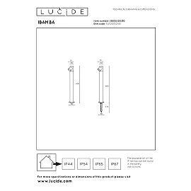 IBAMBA bollard light LED 1x6W 3000K black (Lucide)