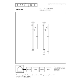 IBAMBA bollard light LED 2x6W 3000K black (Lucide)