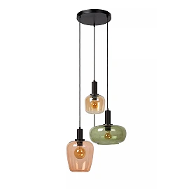 ILONA Pendant light 3xE27 40W Black (Lucide)