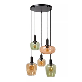 ILONA Pendant light 5xE27 40W Black (Lucide)