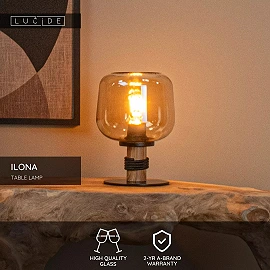 ILONA Table lamp Ø18 1xE27 40W Amber (Lucide)