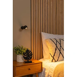 IPSOS bathroom wall light LED 6W 2700K IP54 black (Lucide)