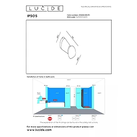 IPSOS bathroom wall light LED 6W 2700K IP54 white (Lucide)