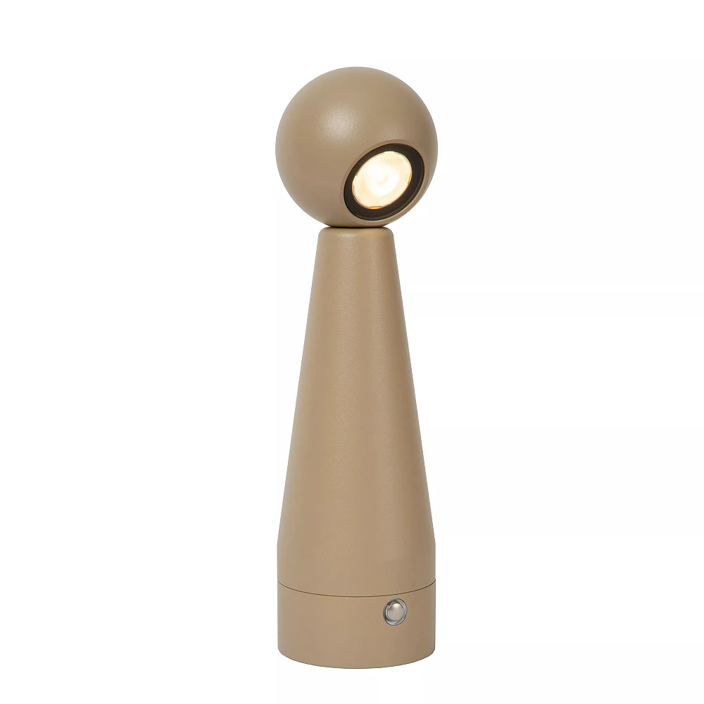 IPSOS rechargeable table lamp LED 3W 2700K taupe (Lucide)