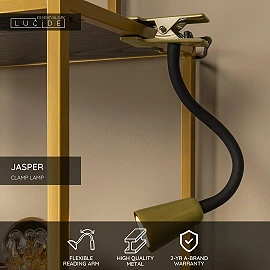 JASPER Clamp lamp 1x25W GU10 green (Lucide)