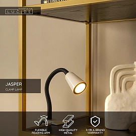 JASPER Clamp lamp 1x25W GU10 cream (Lucide)