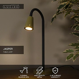 JASPER table lamp 1xGU10 green/black (Lucide)