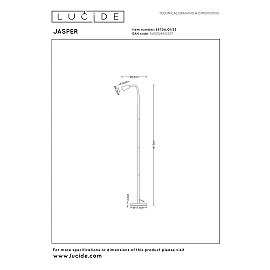 JASPER floor reading lamp 1xGU10 Green (Lucide)