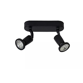 JASTER-LED griestu prožektors GU10 LED 2 x 5 W 2700K melns (Lucide)