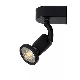 JASTER-LED griestu prožektors GU10 LED 2 x 5 W 2700K melns (Lucide)
