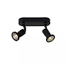 JASTER-LED ceiling spotlight GU10 LED 2 x 5 W 2700K black (Lucide)