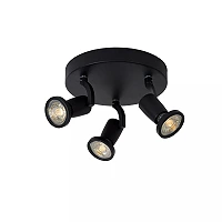 JASTER-LED griestu prožektors Ø20 cm GU10 LED 3 x 5 W 2700K melns (Lucide)