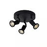 JASTER-LED ceiling spotlight Ø20 cm GU10 LED 3 x 5 W 2700K black (Lucide)