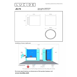 JELTE Wall light Bathroom 1x33W G9 IP44 Black (Lucide)