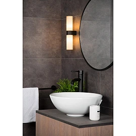 JESSE Wall light Bathroom 2x33W G9 IP44 Black (Lucide)