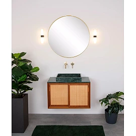 JESSE Wall light Bathroom 2x33W G9 IP44 Black (Lucide)