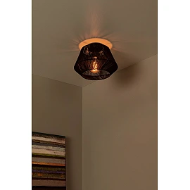 JESSICA plafons 1x60 W E27 Ø30 cm melna (Lucide)