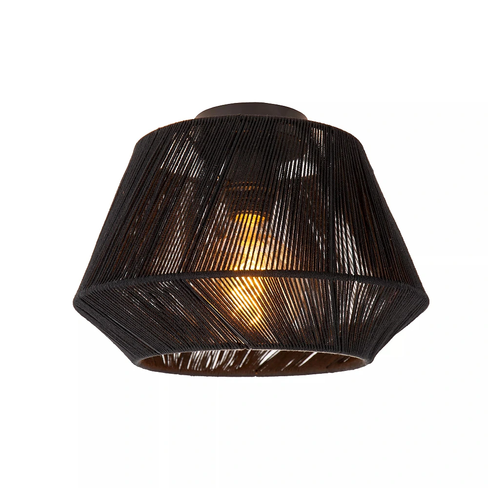 JESSICA plafons 1x60 W E27 Ø30 cm melna (Lucide)