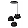 JESSICA pendant light 3x60 W E27 Ø35.5 cm black (Lucide)