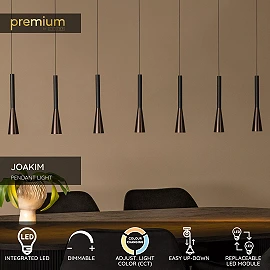 JOAKIM pendant light 7x6.2W coffee (Lucide)