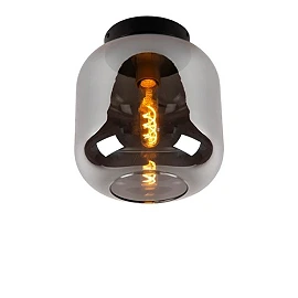 JOANET flush ceiling light 1xE27 smoke grey (Lucide)