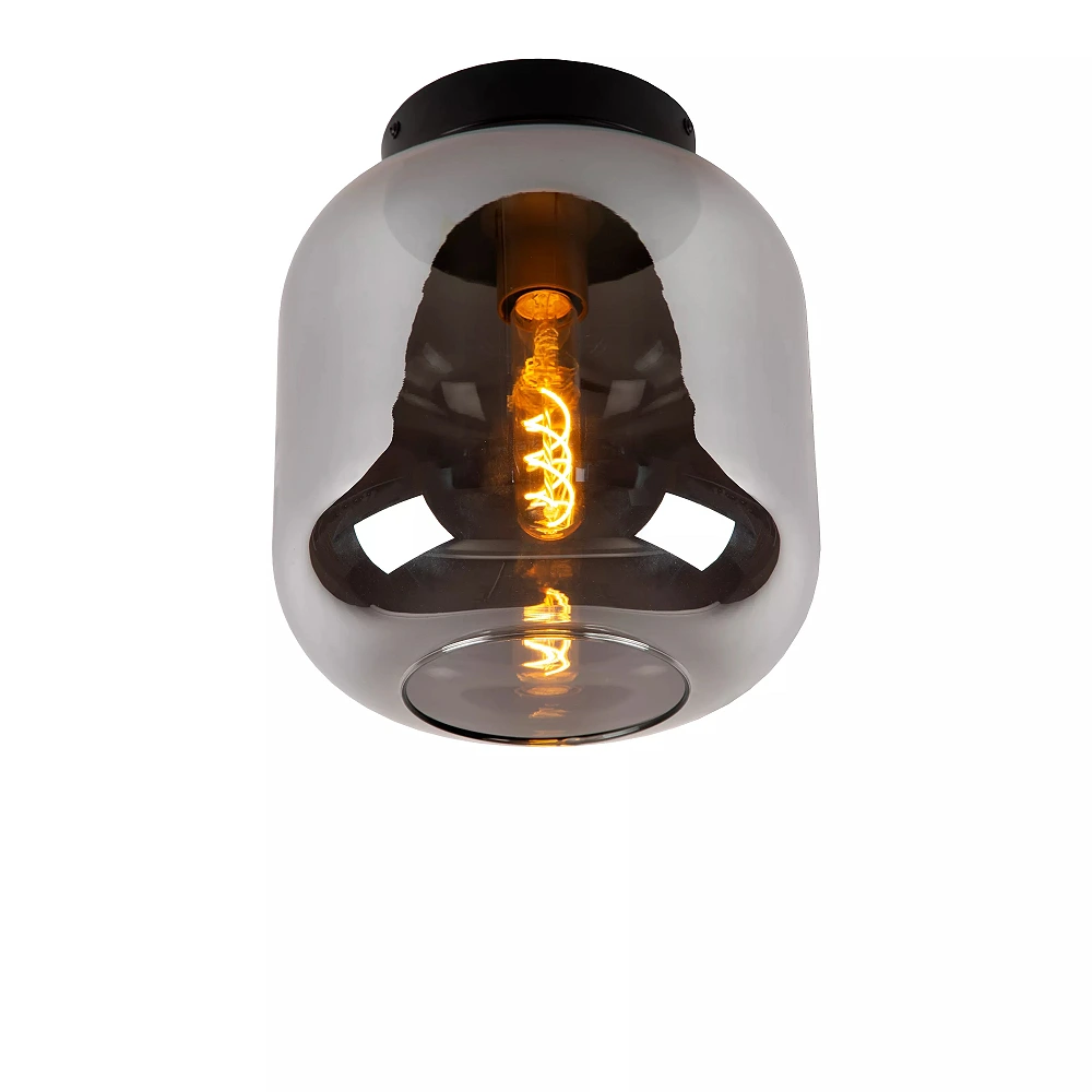 JOANET flush ceiling light 1xE27 smoke grey (Lucide)