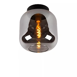 JOANET flush ceiling light 1xE27 smoke grey (Lucide)
