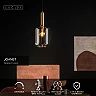 JOANET pendant light 1xE27 smoke grey (Lucide)