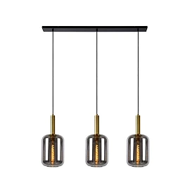 JOANET pendant light 3xE27 smoke grey (Lucide)