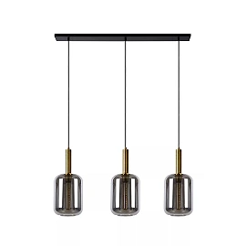 JOANET pendant light 3xE27 smoke grey (Lucide)