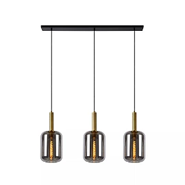 JOANET pendant light 3xE27 smoke grey (Lucide)