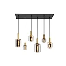 JOANET pendant light 6xE27 smoke grey (Lucide)