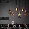 JOANET pendant light 6xE27 smoke grey (Lucide)