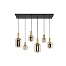 JOANET pendant light 6xE27 smoke grey (Lucide)