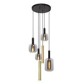 JOANET pendant light 4xE27 brass (Lucide)